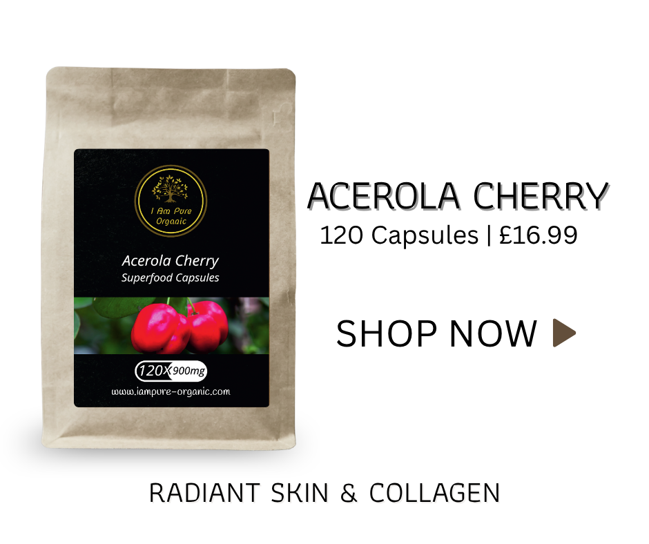 Acerola cherry supplement supporting radiant skin and natural collagen production