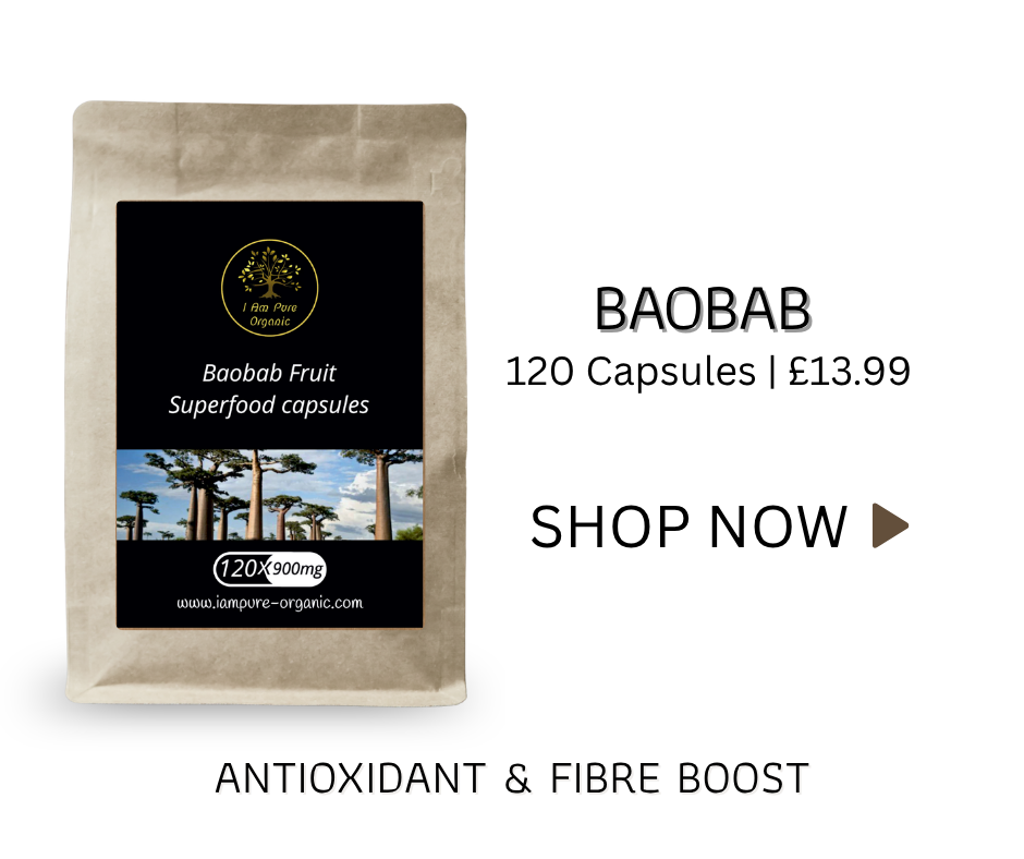 Baobab supplement supporting antioxidant intake and natural fibre for everyday wellbeing
