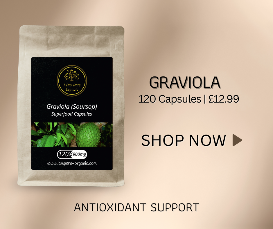 Graviola soursop supplement providing natural antioxidant support for overall wellbeing